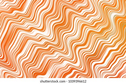 Light Orange vector background with abstract lines. Shining illustration, which consist of blurred lines, circles. Pattern for your business design.