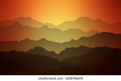 Light Orange vector background with abstract circles. Blurred geometric sample with gradient bubbles.  New composition for your brand book.
