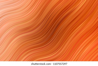 Light Orange vector background with abstract circles. A completely new color illustration in marble style. Textured wave pattern for backgrounds.