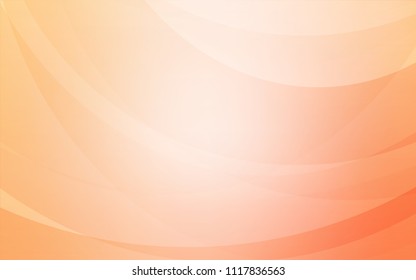 Light Orange vector background with abstract circles. Colorful abstract illustration with gradient lines. The elegant pattern for brand book.