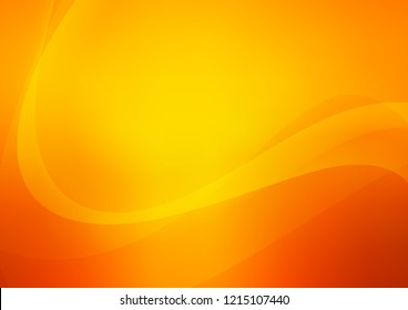 Light Orange vector background with abstract lines. Blurred geometric sample with gradient bubbles.  The elegant pattern for brand book.