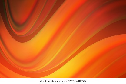 Light Orange vector background with abstract circles. Brand new colored illustration in marble style with gradient. Textured wave pattern for backgrounds.