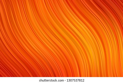 Light Orange vector background with abstract lines. Creative illustration in halftone marble style with gradient. New composition for your brand book.
