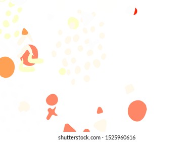 Light Orange vector background with abstract shapes. Illustration with colorful gradient shapes in abstract style. Best smart design for your business.