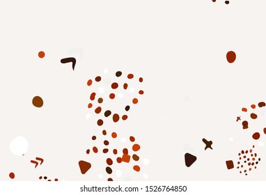 Light Orange vector background with abstract shapes. Colorful chaotic forms with gradient in modern style. Simple design for your web site.