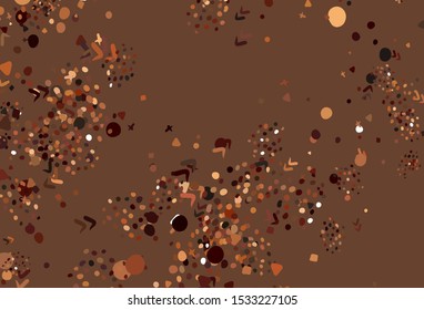 Light Orange vector background with abstract shapes. Decorative design in abstract style with random forms. Modern design for your business card.