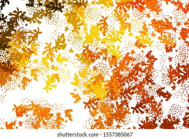 Light Orange vector background with abstract shapes. Decorative design in abstract style with random forms. Elegant design for wallpapers.