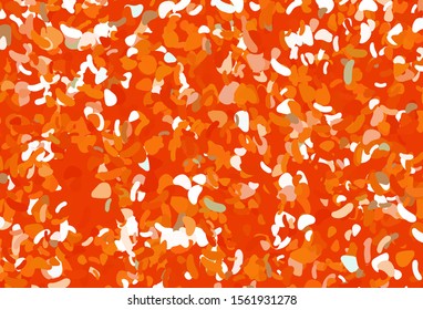Light Orange vector background with abstract forms. Decorative design in abstract style with random forms. Best smart design for your business.