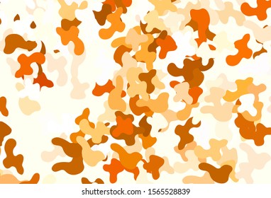 Light Orange vector background with abstract shapes. Modern abstract illustration with colorful random forms. Modern design for your business card.