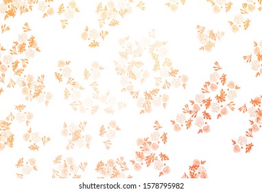 Light Orange vector background with abstract shapes. Colorful chaotic forms with gradient in modern style. Modern design for your business card.