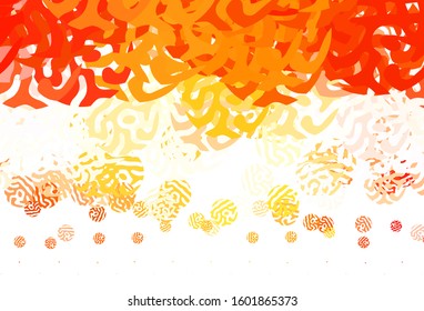 Light Orange vector background with abstract shapes. Colorful chaotic forms with gradient in modern style. Modern design for your business card.