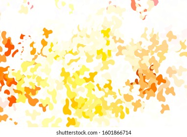 Light Orange vector background with abstract shapes. Decorative design in abstract style with random forms. Elegant design for wallpapers.