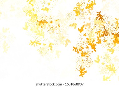 Light Orange vector background with abstract shapes. Decorative design in abstract style with random forms. Best smart design for your business.