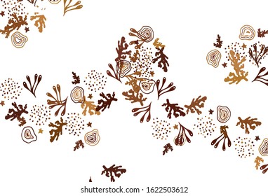 Light Orange vector background with abstract shapes. Colorful chaotic forms with gradient in modern style. Background for a cell phone.