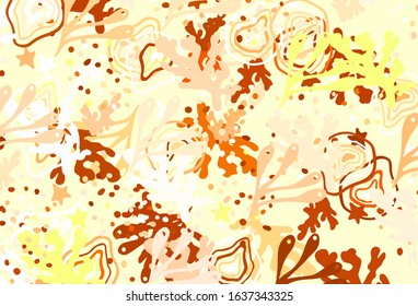 Light Orange vector background with abstract shapes. Modern abstract illustration with colorful random forms. Simple design for your web site.
