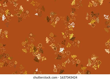 Light Orange vector background with abstract shapes. Decorative design in abstract style with random forms. Elegant design for wallpapers.