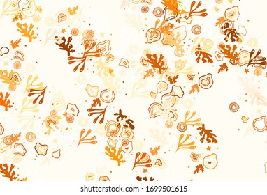 Light Orange vector background with abstract shapes. Colorful chaotic forms with gradient in modern style. Simple design for your web site.