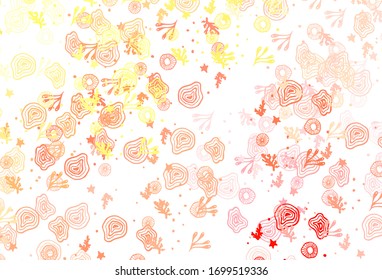 Light Orange vector background with abstract shapes. Modern abstract illustration with colorful random forms. Simple design for your web site.