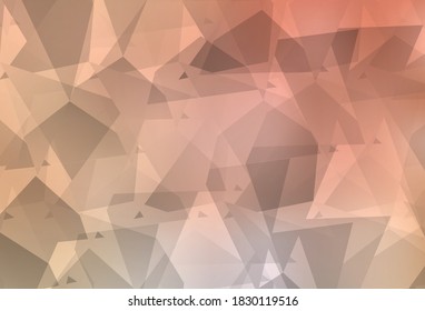 Light Orange vector background with abstract polygonals. Decorative design in abstract style with random forms. Simple design for your web site.