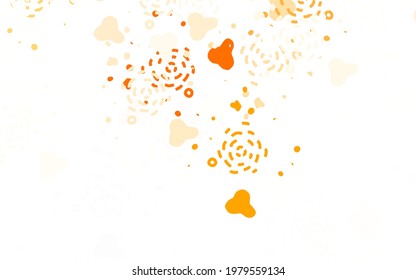 Light Orange vector background with abstract shapes. Colorful chaotic forms with gradient in modern style. Best smart design for your business.