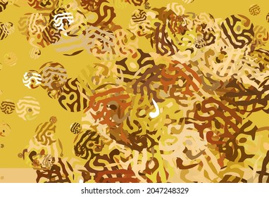 Light Orange vector background with abstract shapes. Modern abstract illustration with colorful random forms. Background for a cell phone.