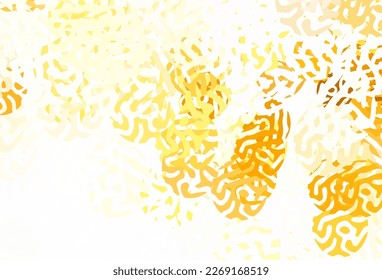 Light Orange vector background with abstract shapes. Decorative design in abstract style with random forms. Background for a cell phone.