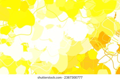 Light Orange vector background with abstract shapes. Colorful chaotic forms with gradient in modern style. Best smart design for your business.