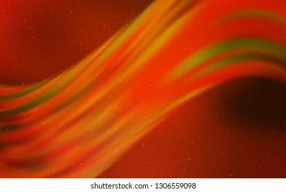 Light Orange vector background with astronomical stars. Glitter abstract illustration with colorful cosmic stars. Smart design for your business advert.
