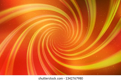 Light Orange vector background with astronomical stars. Shining colored illustration with bright astronomical stars. Smart design for your business advert.