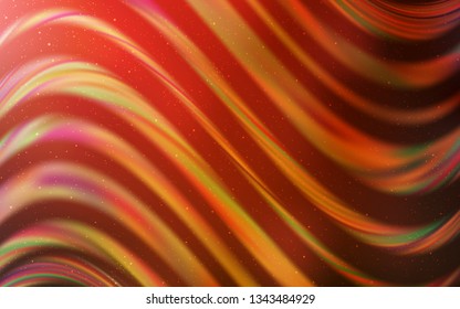 Light Orange vector background with astronomical stars. Blurred decorative design in simple style with galaxy stars. Pattern for astrology websites.