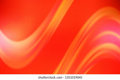 Light Orange vector background with astronomical stars. Blurred decorative design in simple style with galaxy stars. Template for cosmic backgrounds.