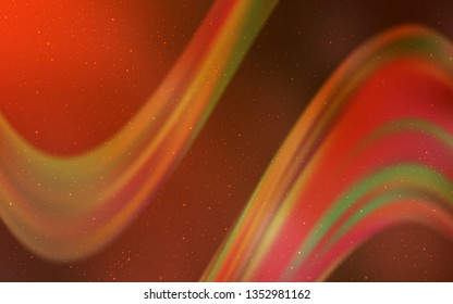 Light Orange vector background with astronomical stars. Blurred decorative design in simple style with galaxy stars. Pattern for astronomy websites.