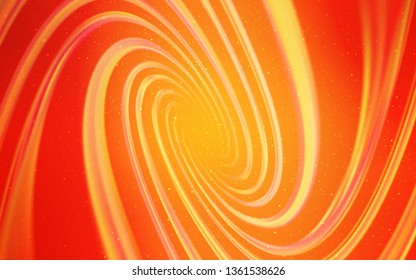 Light Orange vector background with astronomical stars. Shining colored illustration with bright astronomical stars. Best design for your ad, poster, banner.