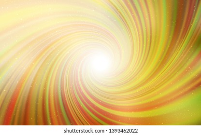 Light Orange vector background with astronomical stars. Glitter abstract illustration with colorful cosmic stars. Smart design for your business advert.