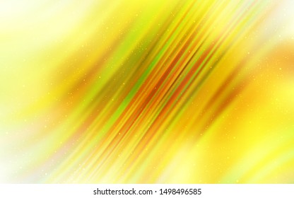 Light Orange vector background with astronomical stars. Glitter abstract illustration with colorful cosmic stars. Template for cosmic backgrounds.