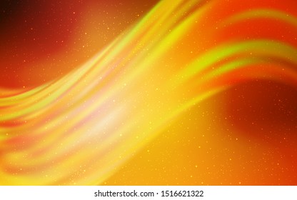 Light Orange vector background with astronomical stars. Blurred decorative design in simple style with galaxy stars. Pattern for astrology websites.