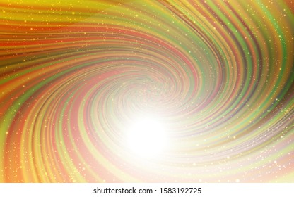 Light Orange vector background with astronomical stars. Glitter abstract illustration with colorful cosmic stars. Best design for your ad, poster, banner.
