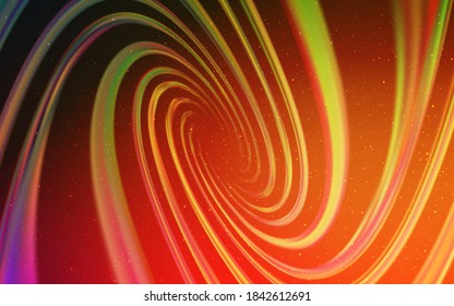 Light Orange vector background with astronomical stars. Blurred decorative design in simple style with galaxy stars. Smart design for your business advert.