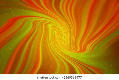 Light Orange vector background with astronomical stars. Glitter abstract illustration with colorful cosmic stars. Best design for your ad, poster, banner.