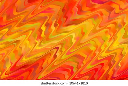 Light Orange vector background with bent lines. Creative geometric illustration in marble style with gradient. The template for cell phone backgrounds.