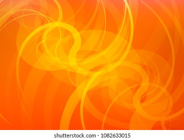 Light Orange vector background with bent lines. Glitter abstract illustration with wry lines. A new texture for your  ad, booklets, leaflets.