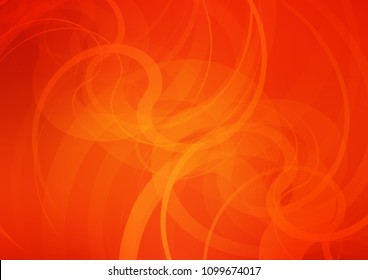 Light Orange vector background with bent lines. Shining illustration, which consist of blurred lines, circles. A completely new marble design for your business.