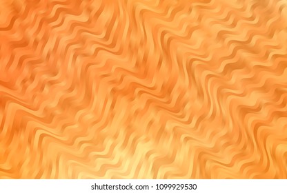 Light Orange vector background with bent lines. Shining crooked illustration in marble style. A completely new template for your business design.