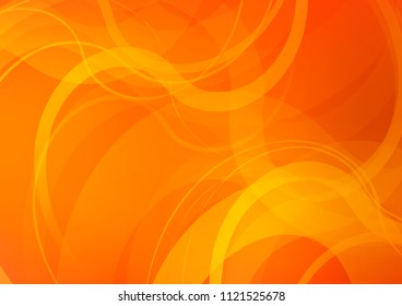 Light Orange vector background with bent ribbons. Creative geometric illustration in marble style with gradient. Brand new design for your ads, poster, banner.