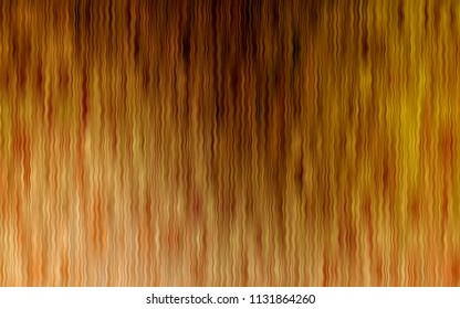 Light Orange vector background with bent ribbons. Shining illustration, which consist of blurred lines, circles. Textured wave pattern for backgrounds.