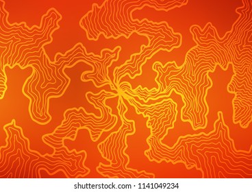 Light Orange vector background with bent lines. Shining crooked illustration in marble style. Pattern for your business design.
