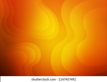 Light Orange vector background with bent lines. Creative illustration in halftone marble style with gradient. New composition for your brand book.