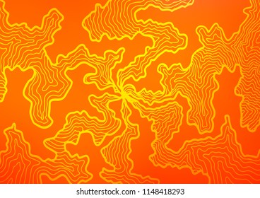 Light Orange vector background with bent lines. A vague circumflex abstract illustration with gradient. Textured wave pattern for backgrounds.