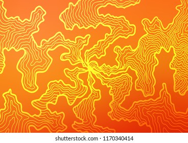Light Orange vector background with bent ribbons. Glitter abstract illustration with wry lines. New composition for your brand book.