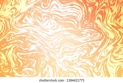 Light Orange vector background with bent lines. Modern gradient abstract illustration with bandy lines. Brand-new design for your ads, poster, banner.